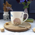 Hedgehog and Bluebell Bone china mug