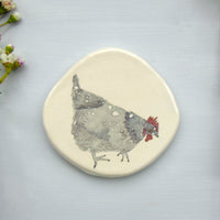 Chicken handmade ceramic plaque