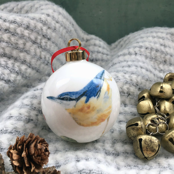 Nuthatch Christmas bauble