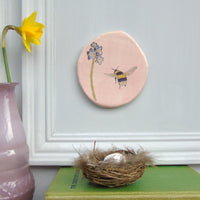ceramic bee wall plate