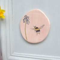ceramic bee wall plate