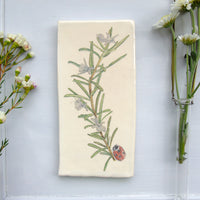 Handmade Rosemary and Ladybird Wall art tile