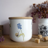 Bee and Spring Flower Small Storage Jar