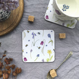 Spring Flower and Bee Melamine Coasters