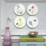 Spring flower mini wall plates