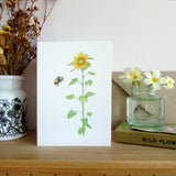 Sunflower and Bee card for Ukraine Appeal