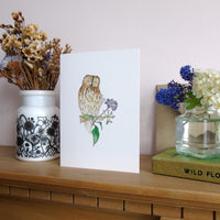 Tawny owl greetings card