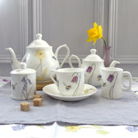 Bee and spring flower afternoon tea set